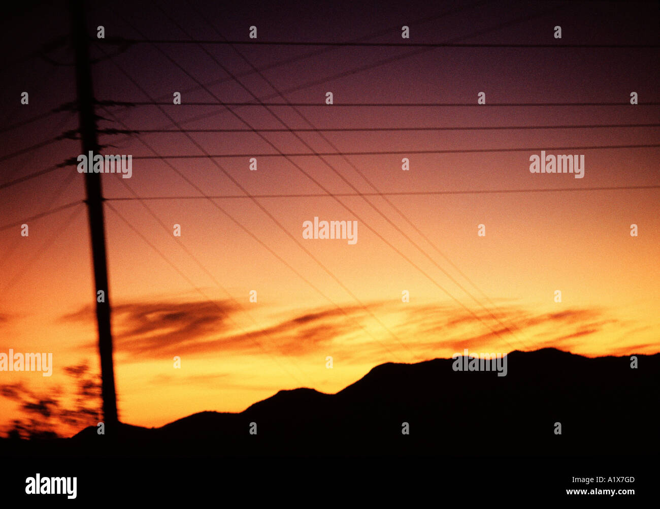 "Transit", Phoenix Arizona. Atmosphärische 35mm Snap Bild mit erheblichen sichtbare Filmkorn. Stockfoto