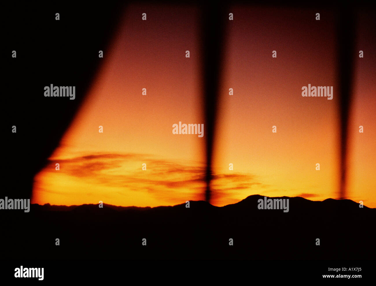 "Transit", Phoenix Arizona. Atmosphärische 35mm Snap Bild mit erheblichen sichtbare Filmkorn. Stockfoto