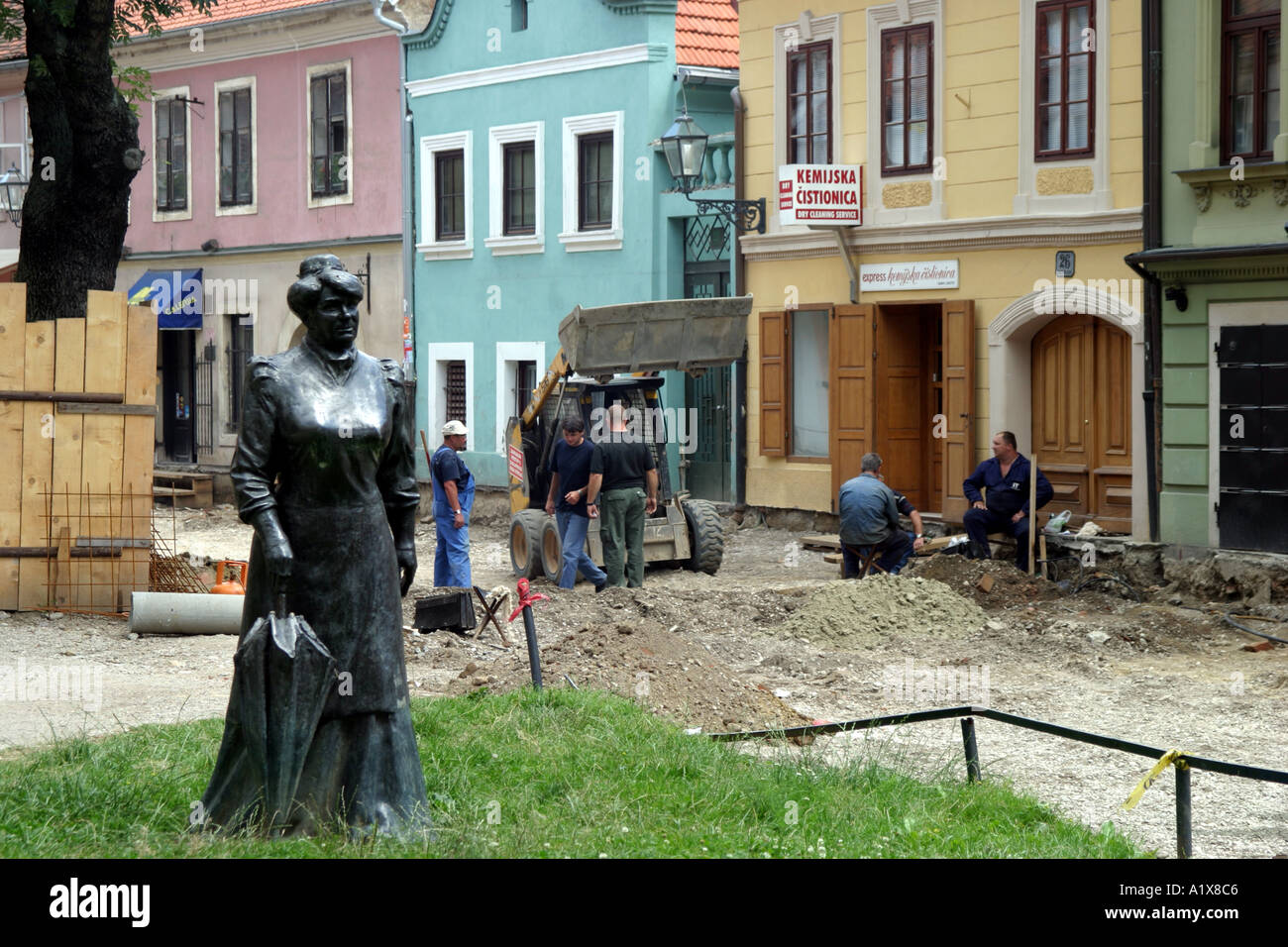 Statue von Marija Jurić Zagorka Tkalciceva Straße in Zagreb Kroatien Stockfoto