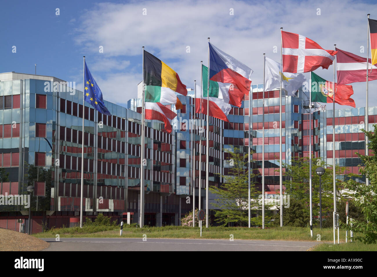 K Adenauer Gebäude Parlament Luxemburg Luxemburg Stockfoto