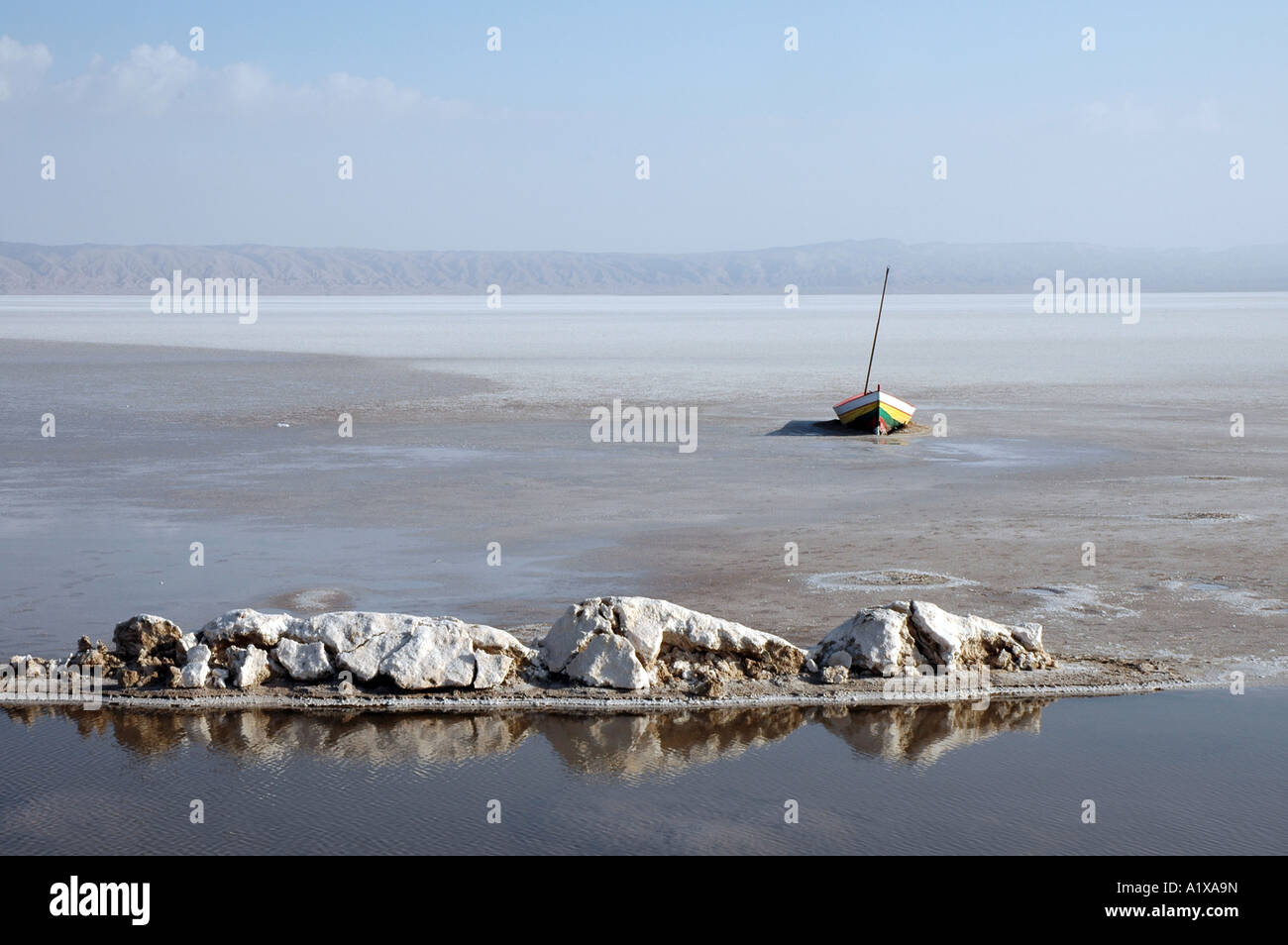 Chott el Jerid See in Tunesien Stockfoto