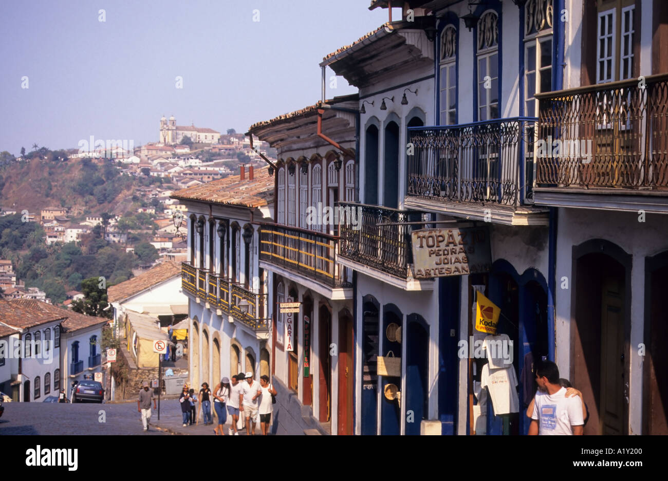 Koloniale Architektur, Ouro Preto, Minas Gerais, Brasilien Stockfoto