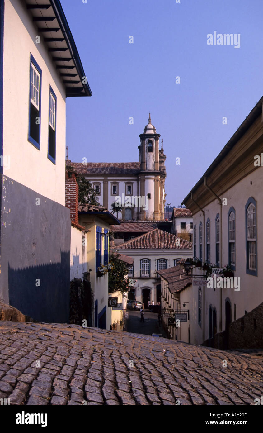 Koloniale Architektur, Ouro Preto, Minas Gerais, Brasilien Stockfoto