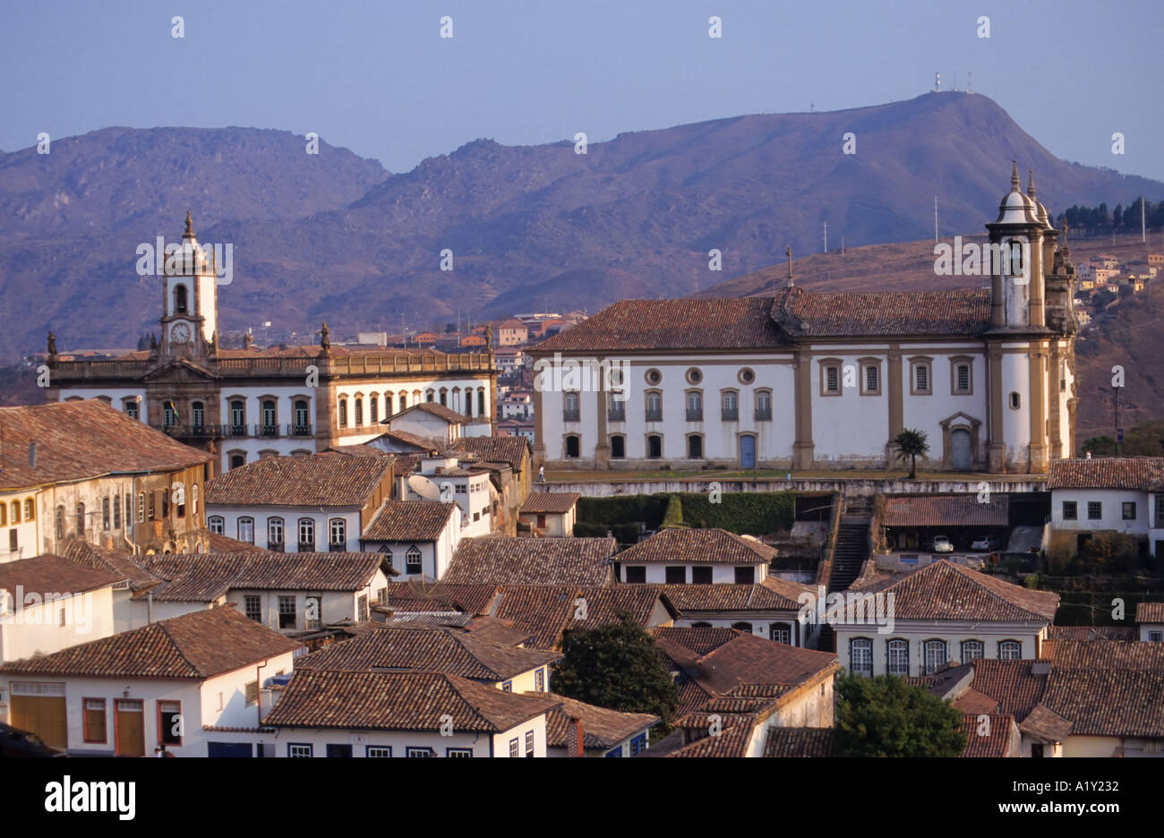 Koloniale Architektur, Ouro Preto, Minas Gerais, Brasilien Stockfoto