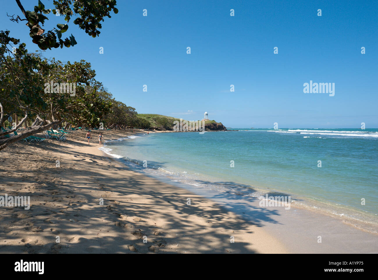 Strand von außen Riu Hotels, Bahia Maimon, Puerto Plata, Nordküste, Dominikanische Republik Stockfoto