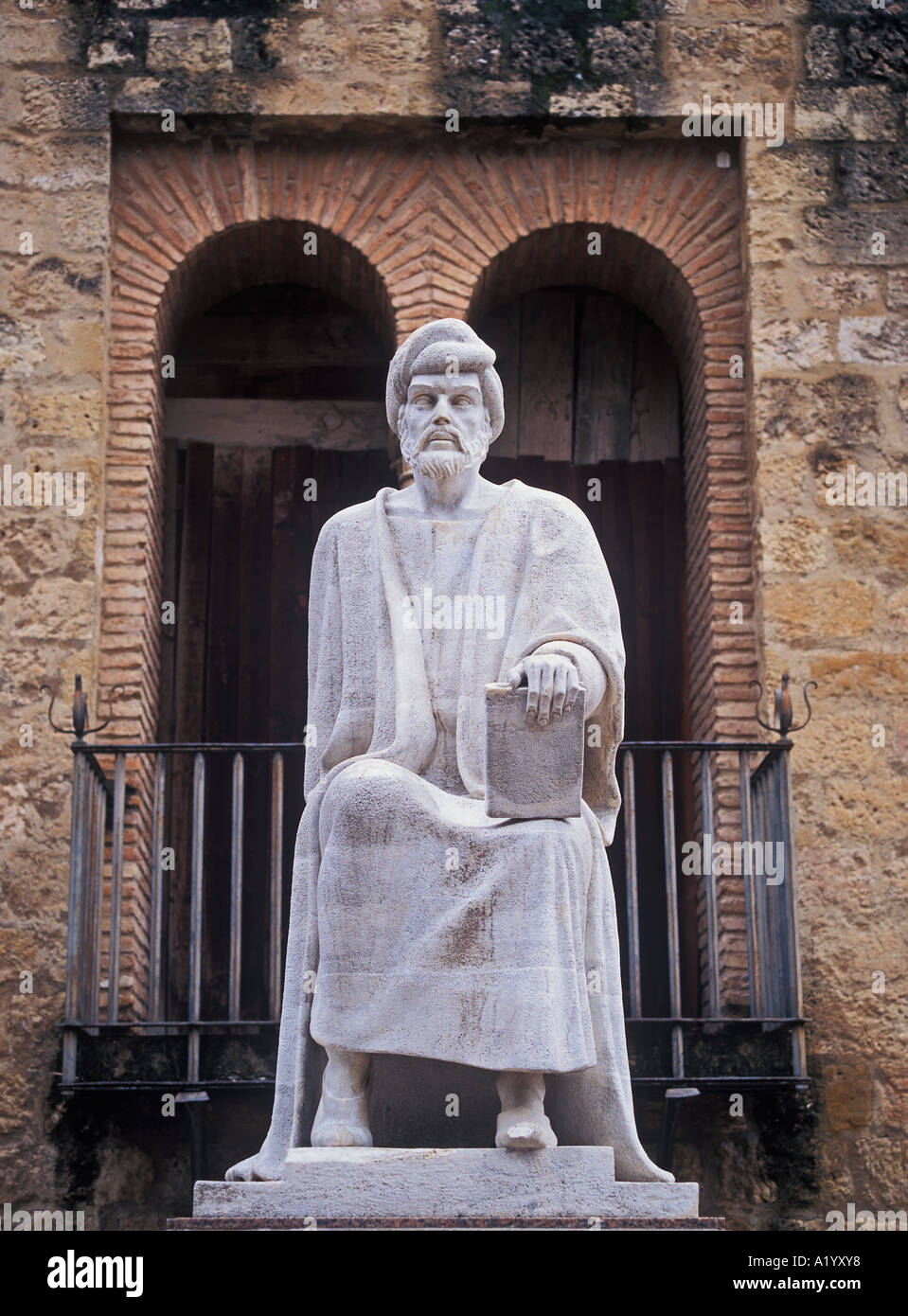 Statue des Averroes Córdoba Andalusien Spanien Stockfoto