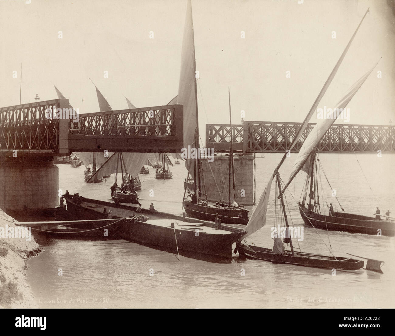 Drehbrücke am Nil Stockfoto