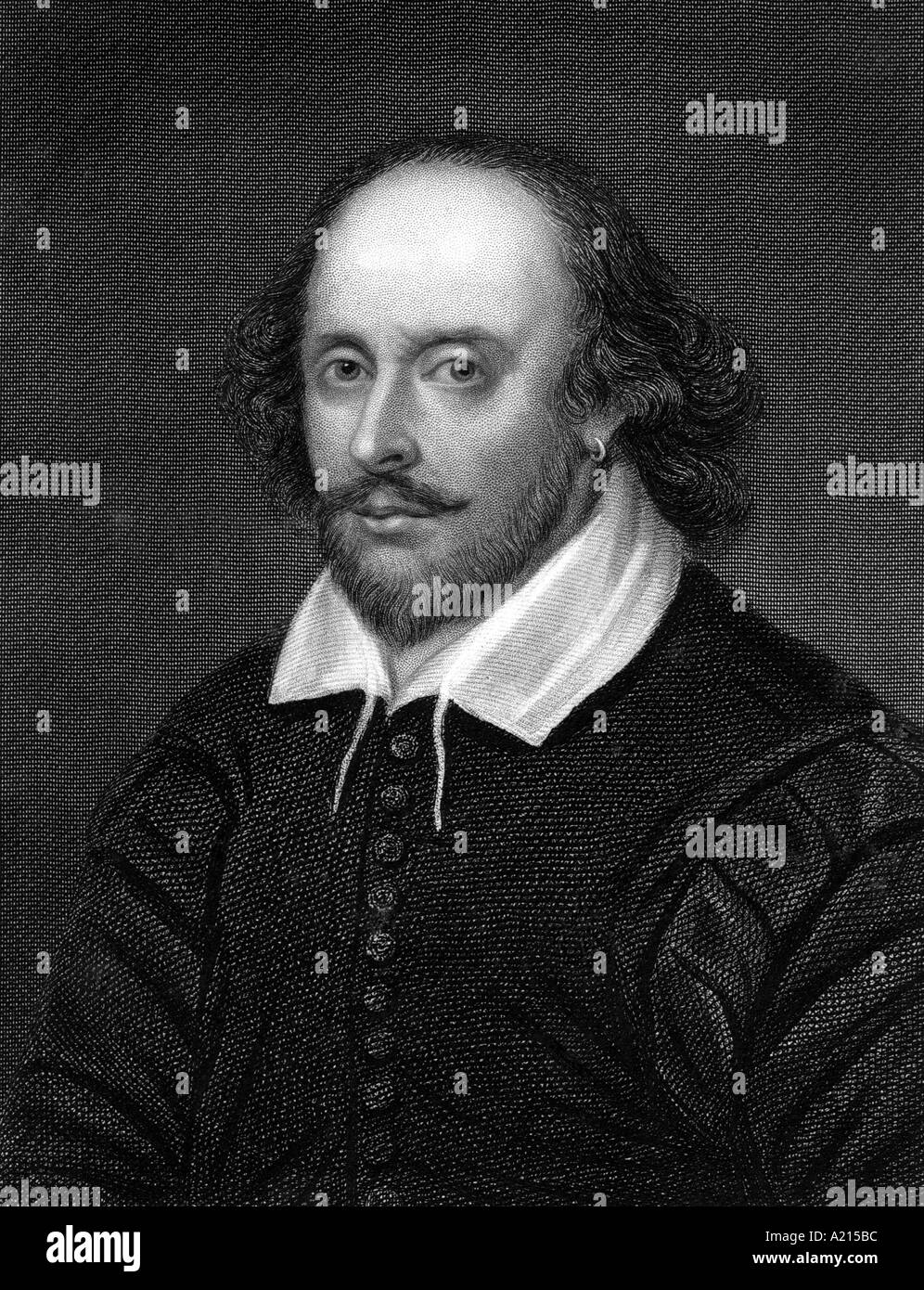 William Shakespeare 1564 1616 gestochen von E Scriven Quelle der kaiserlichen Wörterbuch von Universal Biographie von einem Porträt Stockfoto