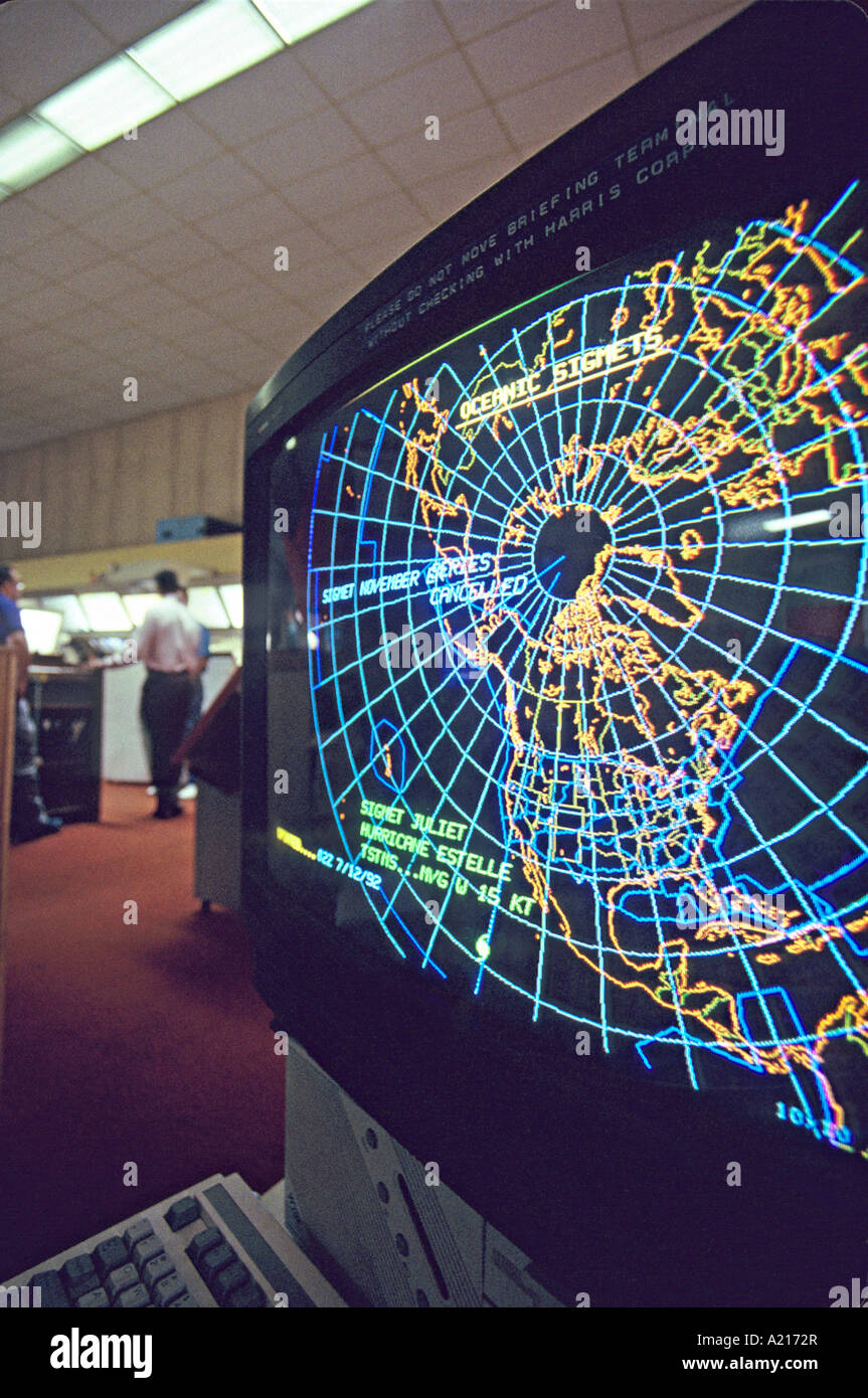 Air Traffic Control Wetterkarte Computergrafiken Stockfoto