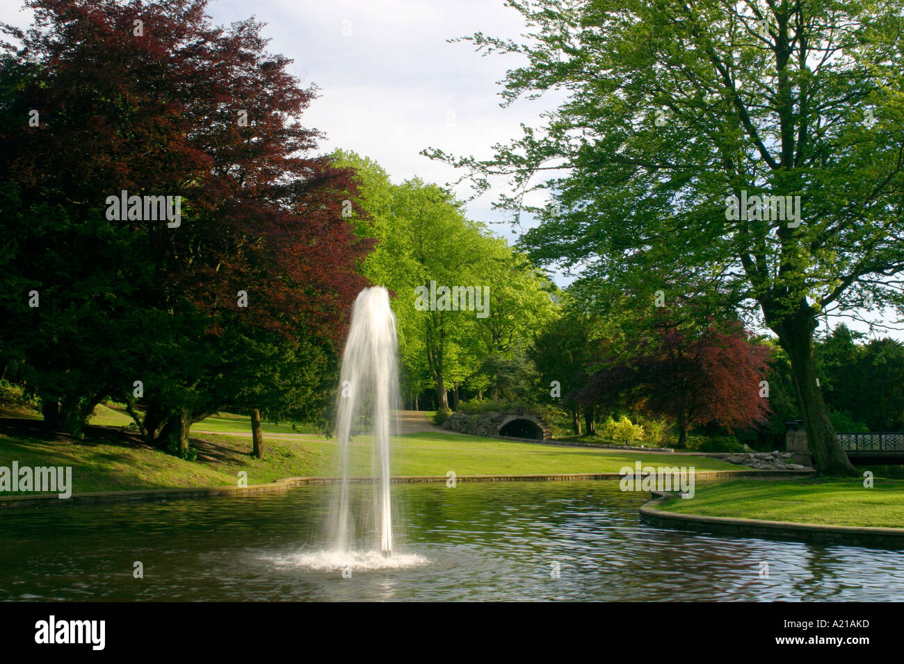 Die Pavilion Gardens im Zentrum von Buxton im Peak District Derbyshire England UK Stockfoto