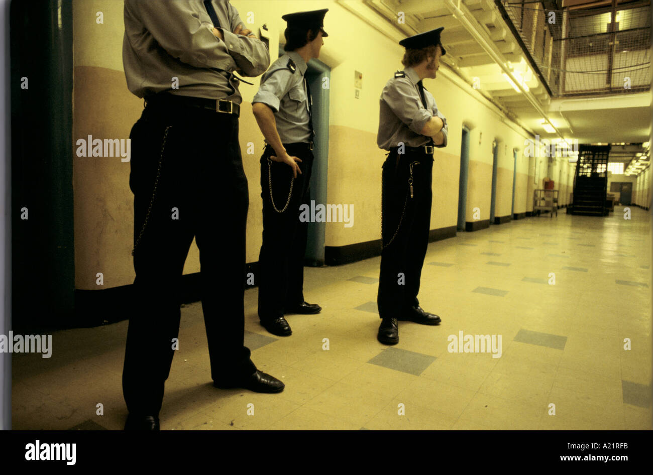 GEFÄNGNIS OFFIZIERE BRIXTON GEFÄNGNIS 1980 Stockfoto