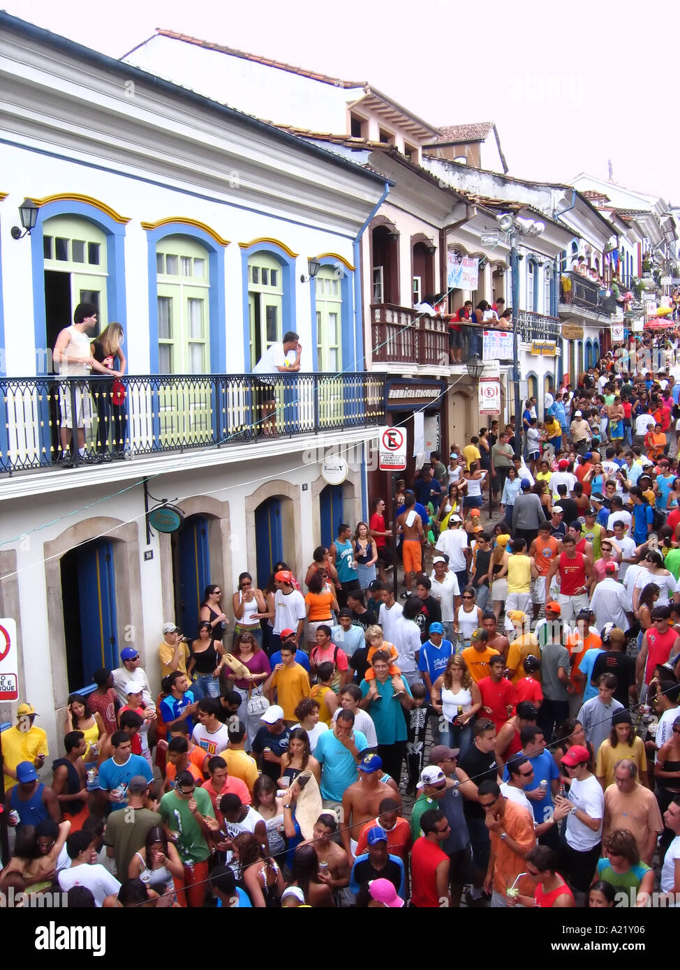 Karneval in Ouro Preto, Minas Gerais, Brasilien Stockfoto