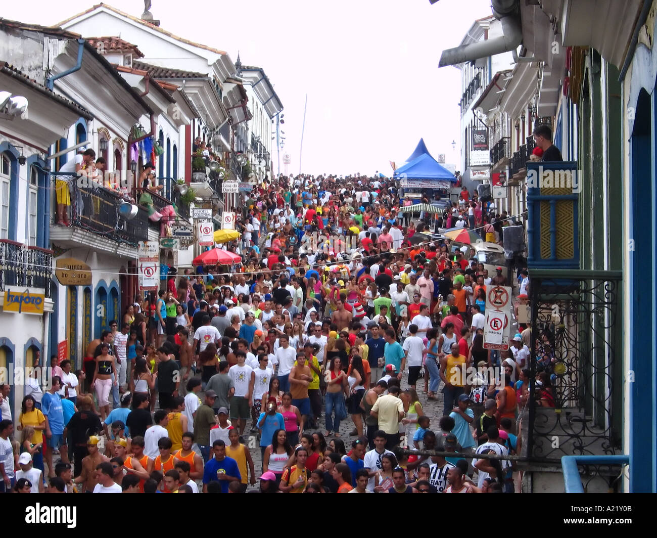 Karneval in Ouro Preto, Minas Gerais, Brasilien Stockfoto
