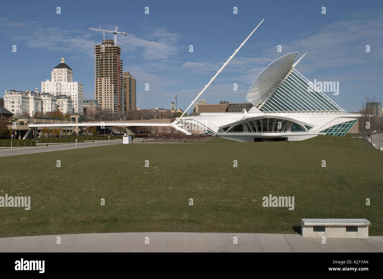 Milwaukee Art Museum Quadracci Pavillon Calatrava Santiago Milwaukee WI USA Brent C Brolin Stockfoto