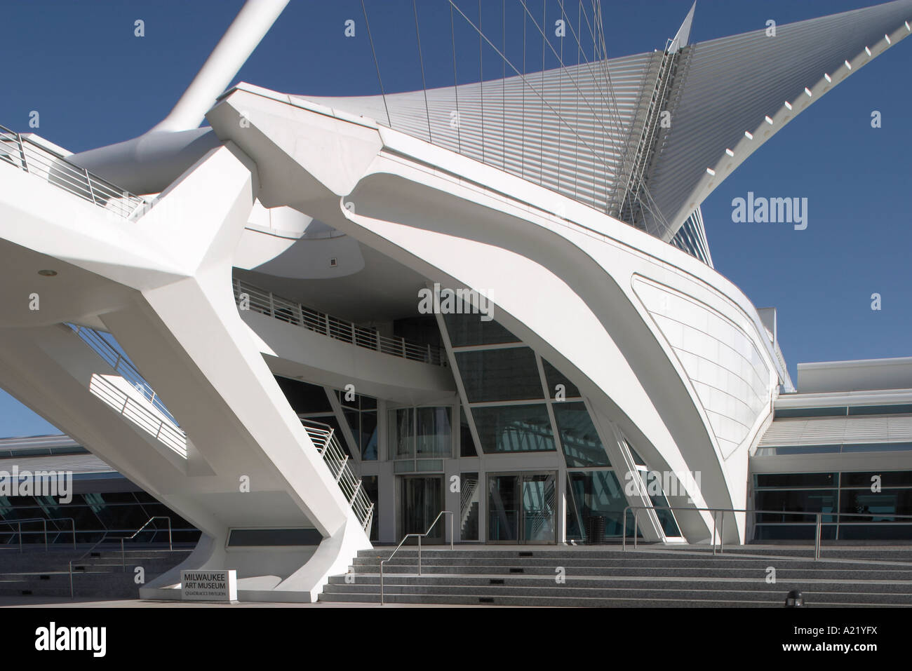 Milwaukee Art Museum Quadracci Pavillon Calatrava Santiago Milwaukee WI USA Brent C Brolin Stockfoto