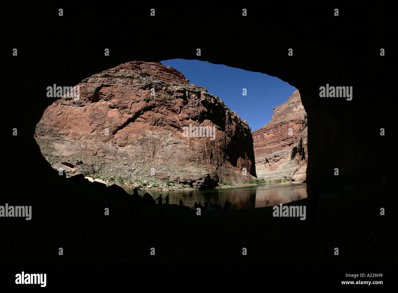 Redwall Cavern Colorado River Grand Canyon Arizona Stockfoto