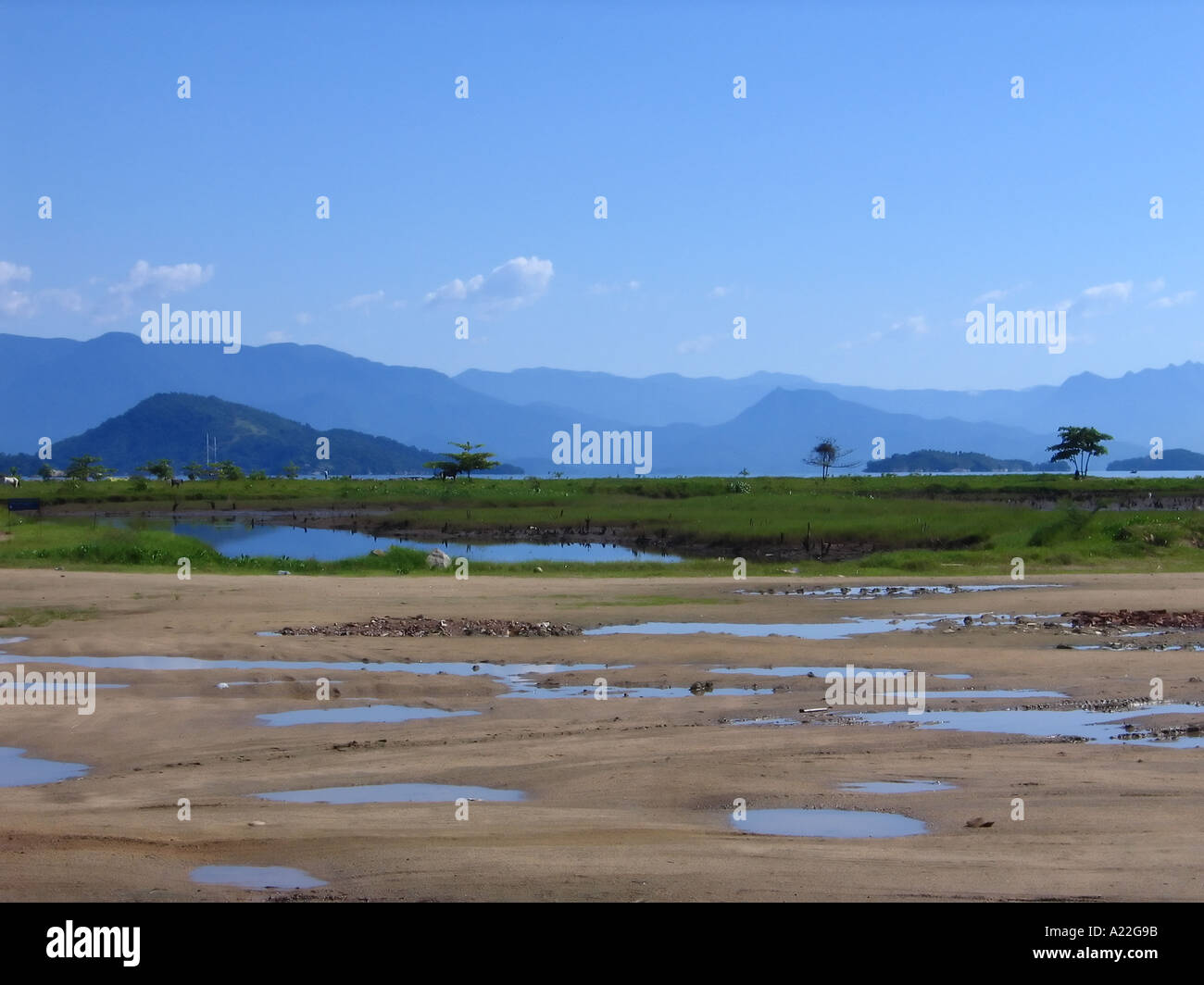 Blick auf die Landschaft in der Nähe von Parati, Rio De Janeiro, Brasilien Stockfoto