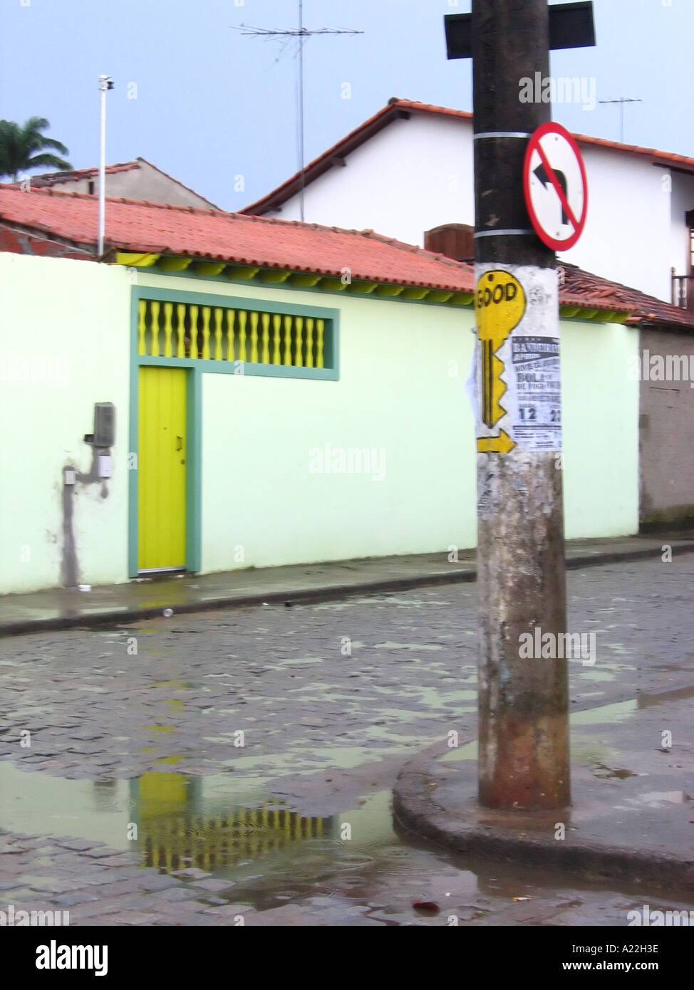 Straße im modernen Teil von Parati, Rio De Janeiro, Brasilien Stockfoto