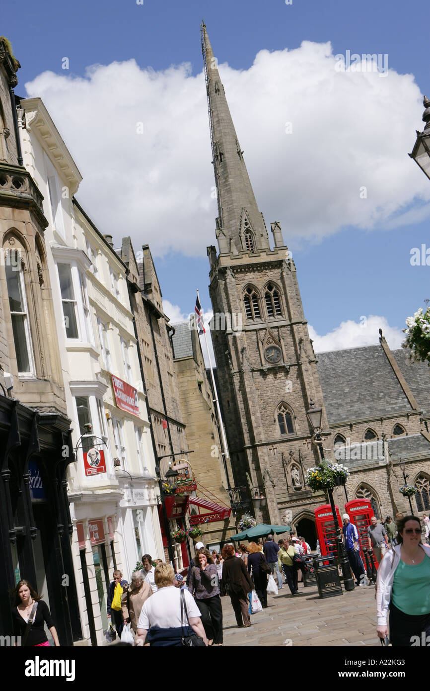 Durham Stadtzentrum Stockfoto