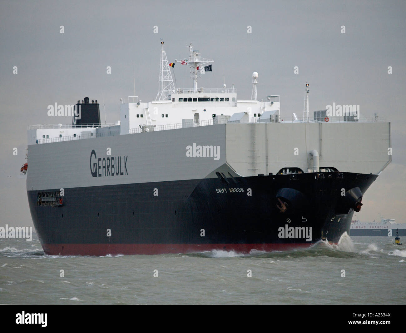 Gearbulk Swift Pfeil Ozean gehen Bulk Carrier Schiff auf der Westerschelde Vlissingen Zeeland Niederlande Stockfoto