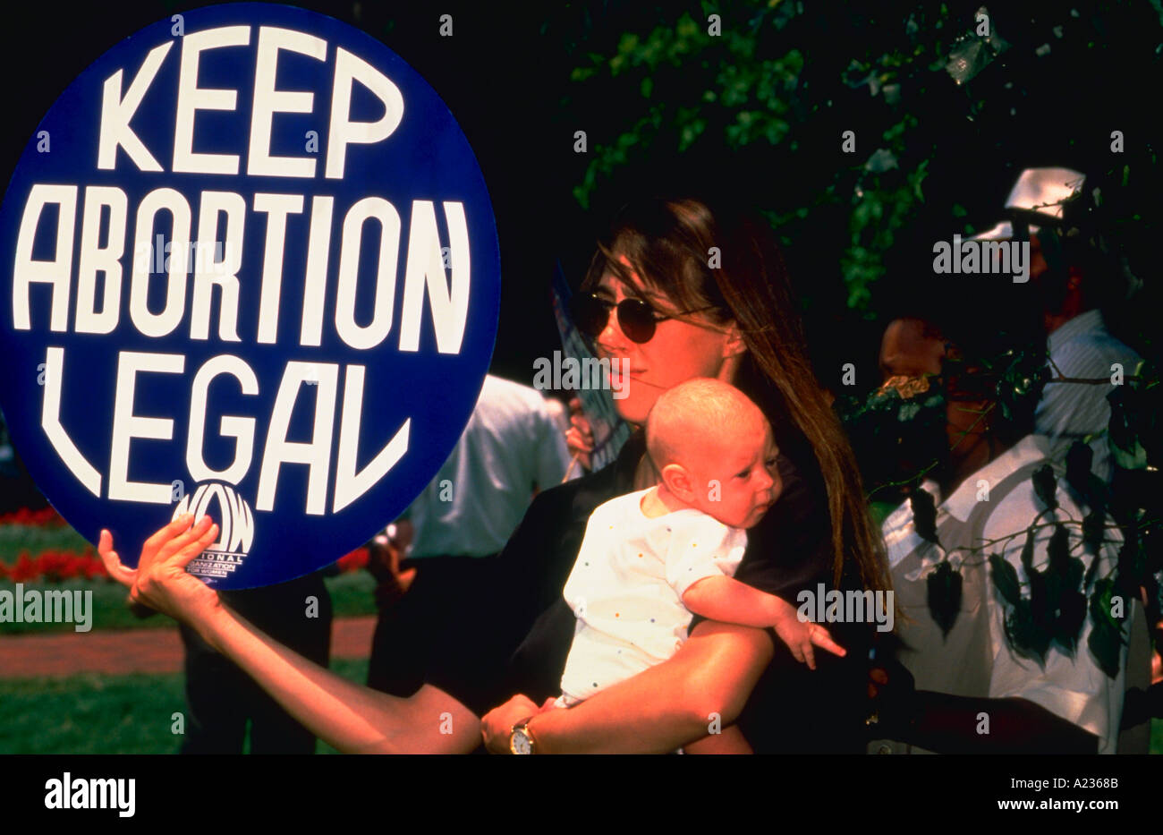 Pro Wahl Demonstrant während Abtreibung Rechte Demonstration in Washington DC Lafayette Park Stockfoto