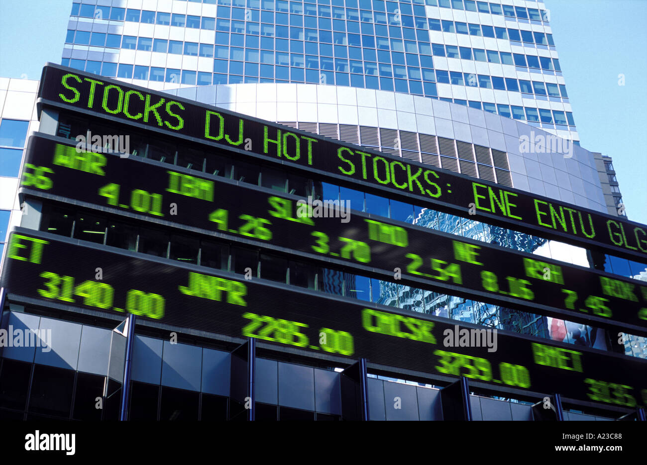 USA New York-New-Yorker Börse Leser Bord Stockfoto