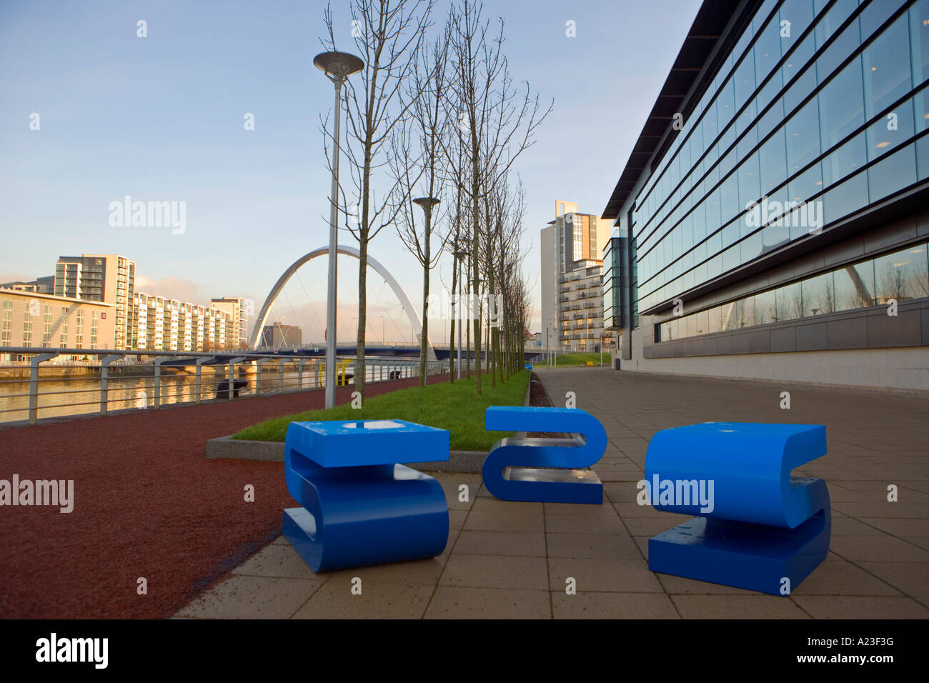 SCOTTISH MEDIA GROUP NEUBAU IN PACIFIC QUAY GLASGOW Stockfoto