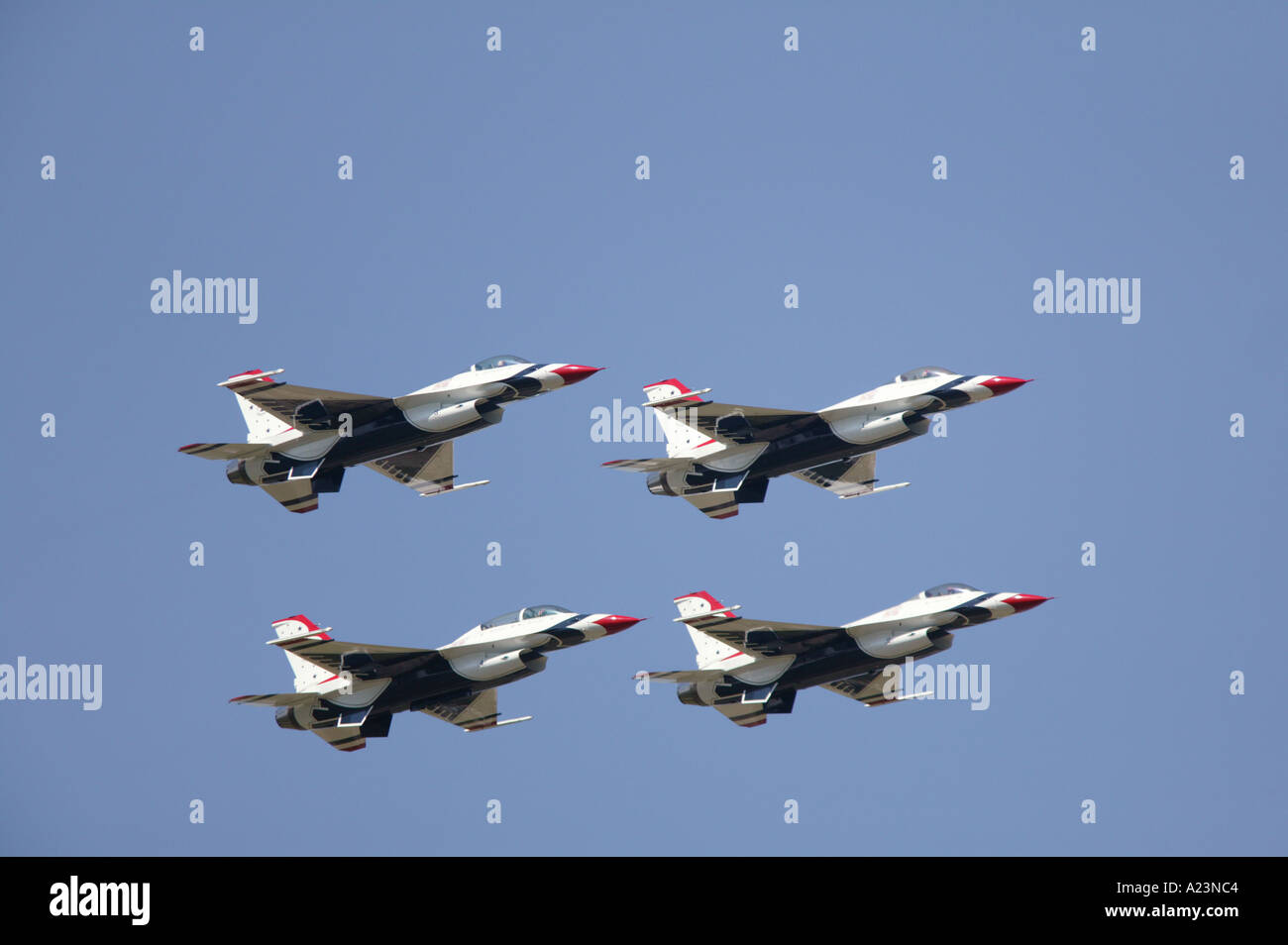 United States Air Force Thunderbirds in Bildung Stockfoto