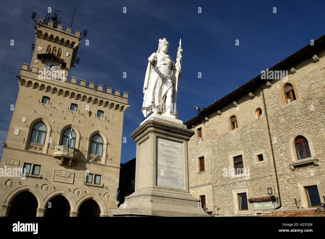 Palazzo Pubblico, San Marino, Emilia-Romagna, Italien. Stockfoto