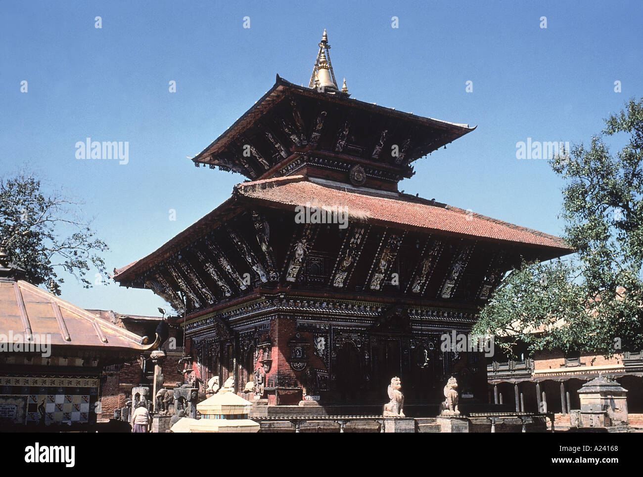 Changu Narayan-Tempel. In 1600-1700 n. Chr. Nepal rekonstruiert. Als älteste Tempel in Nepal, Lord Vishnu gewidmet Stockfoto