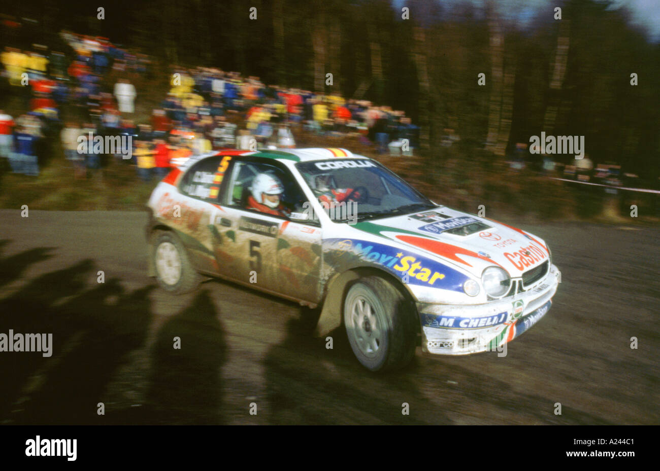 1998 Toyota Corolla Wrc Carlos Sainz Netzwerk Q Rallye Stockfoto