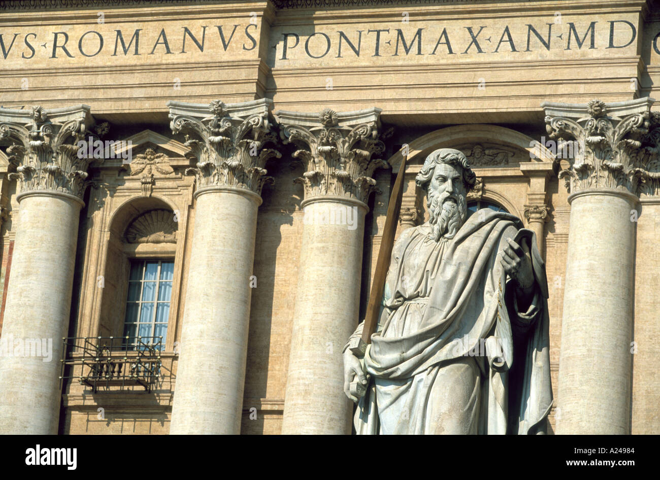 Fassade der St. Peter Basilika Vatikan 3 Stockfoto