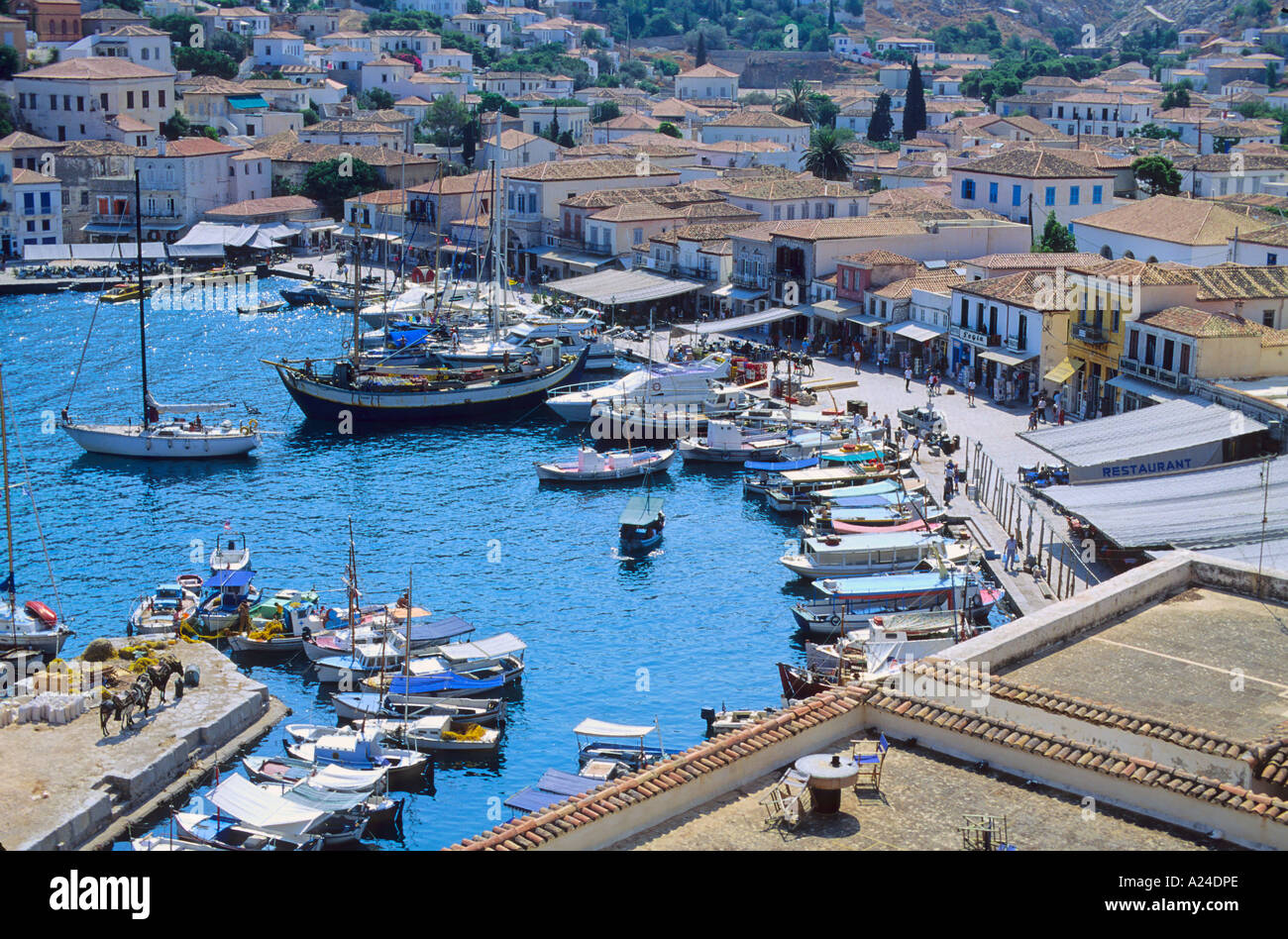 Hafen Hydra Griechenland Stockfoto