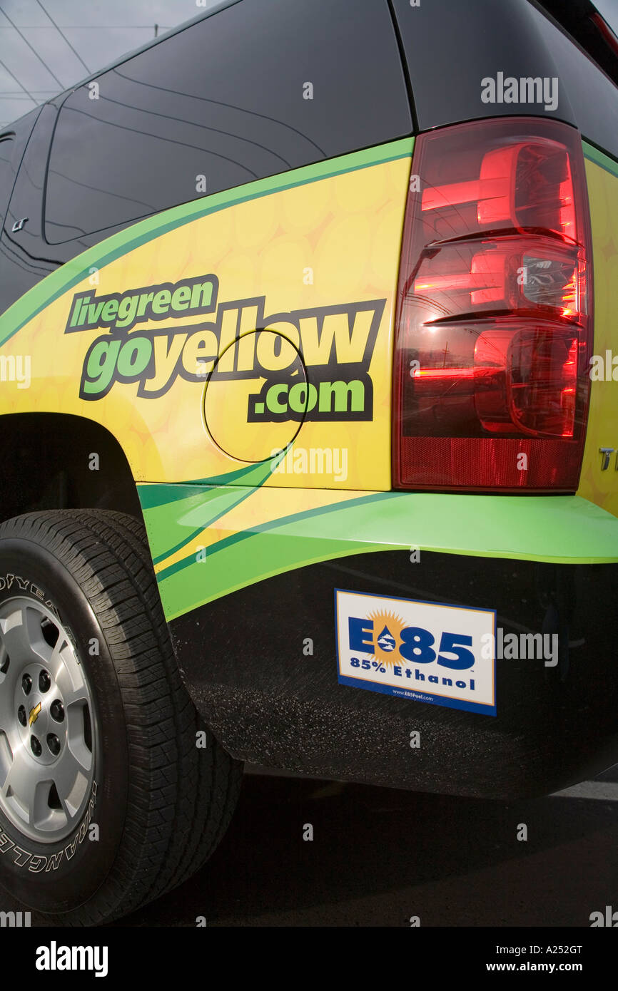 E85 Ethanol Kraftstoff Fahrzeug Stockfoto