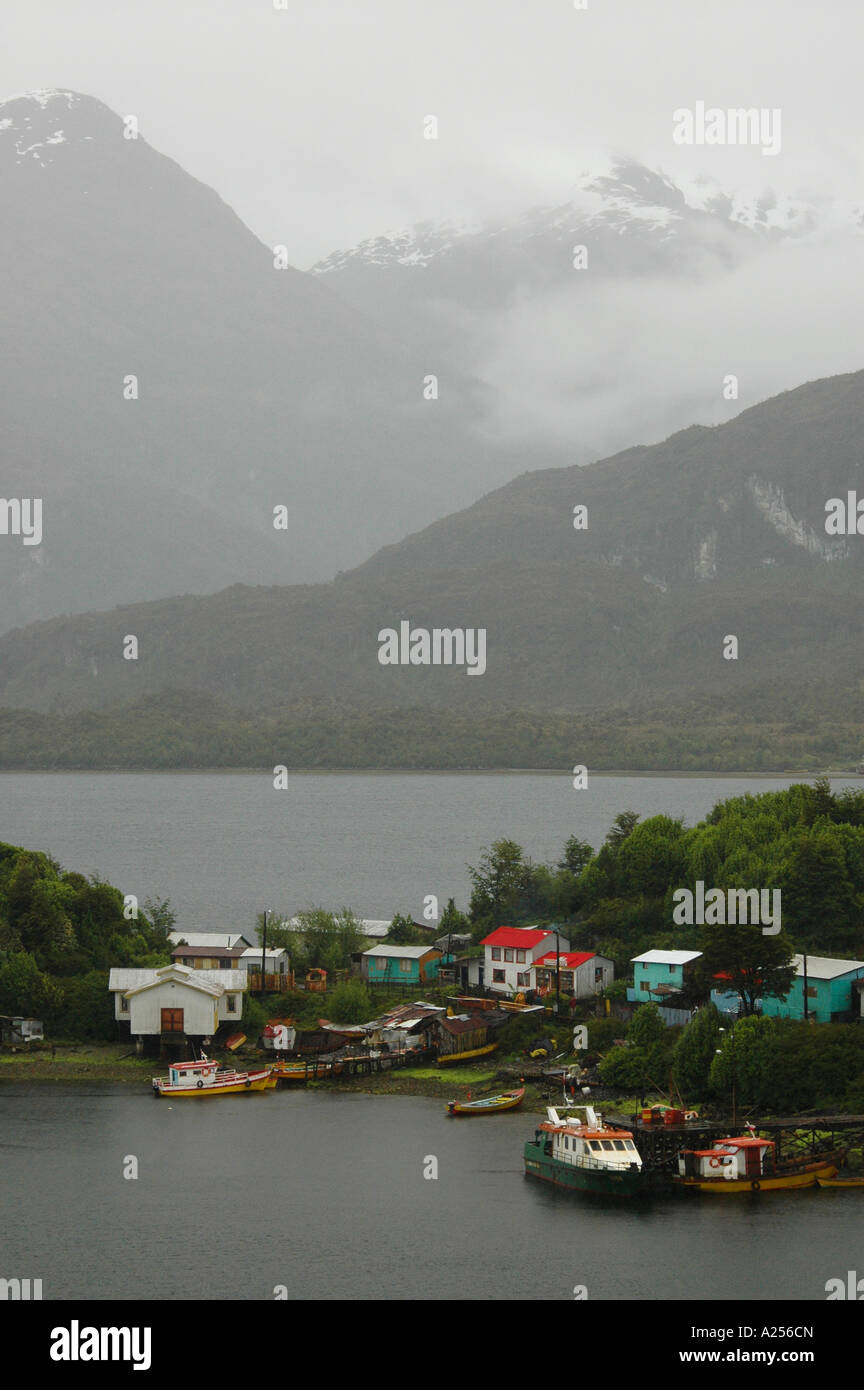 Puerto Eden Patagonien Chile Stockfoto