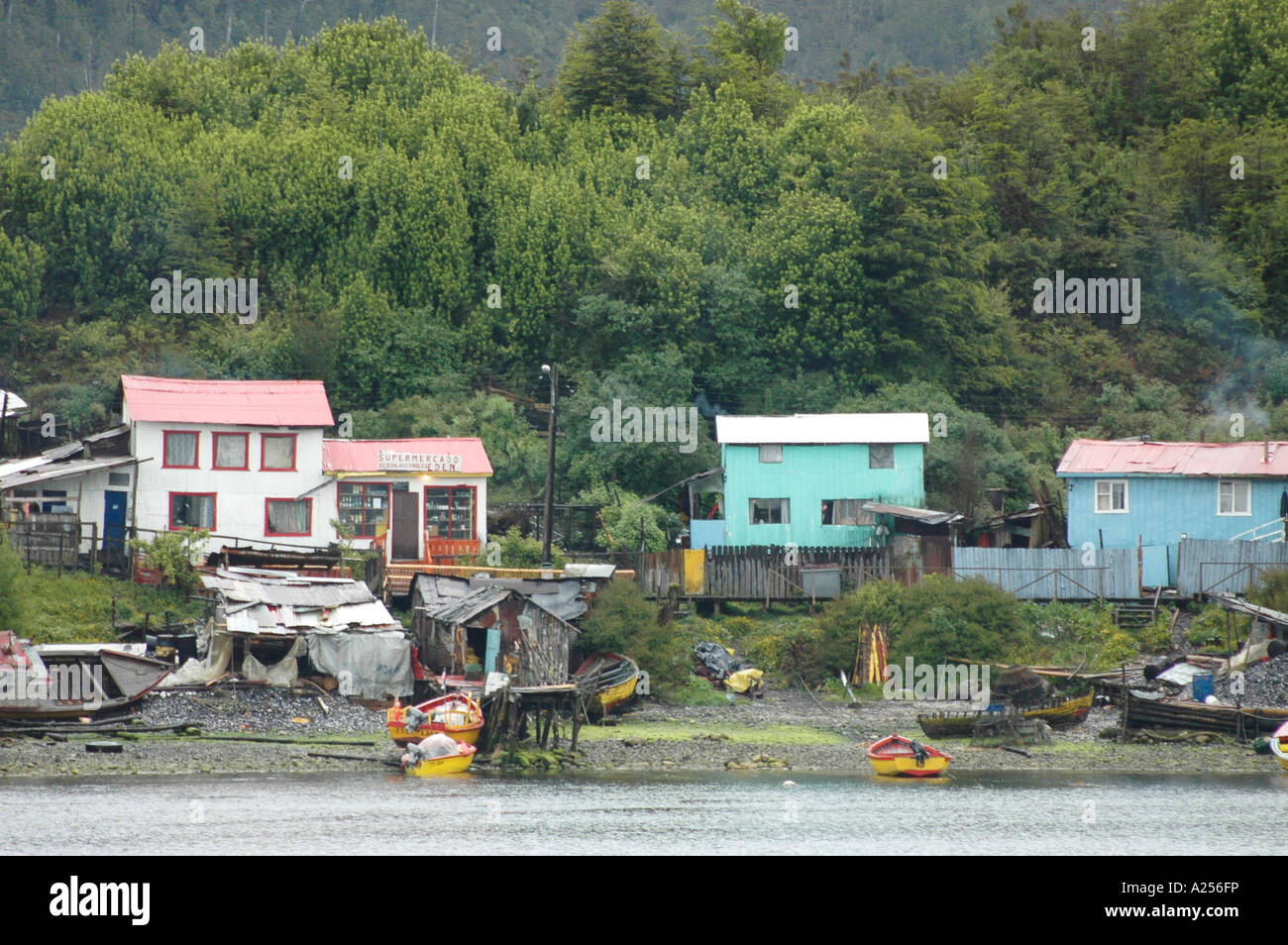 Puerto Eden Patagonien Chile Stockfoto