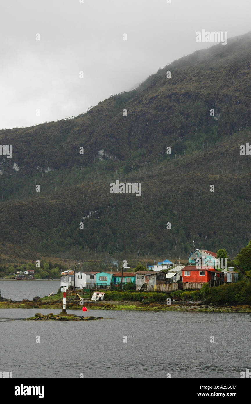 Puerto Eden Patagonien Chile Stockfoto