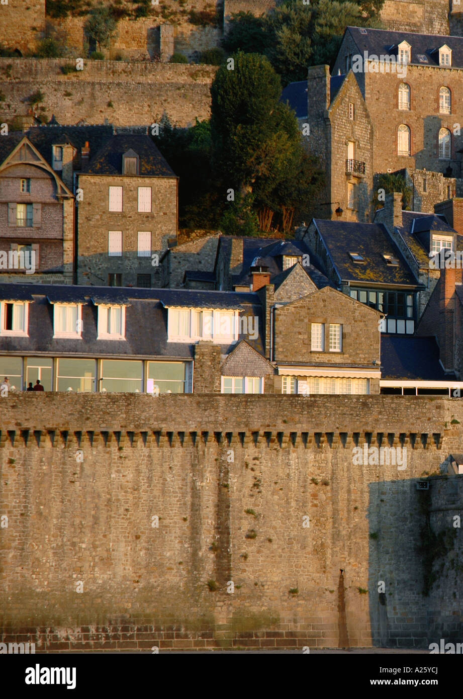 Blick Mont Saint Michel Mount San St S Michael Englisch Kanal La Manche Wunder Normandie Normandie Westfrankreich Nordeuropa Stockfoto