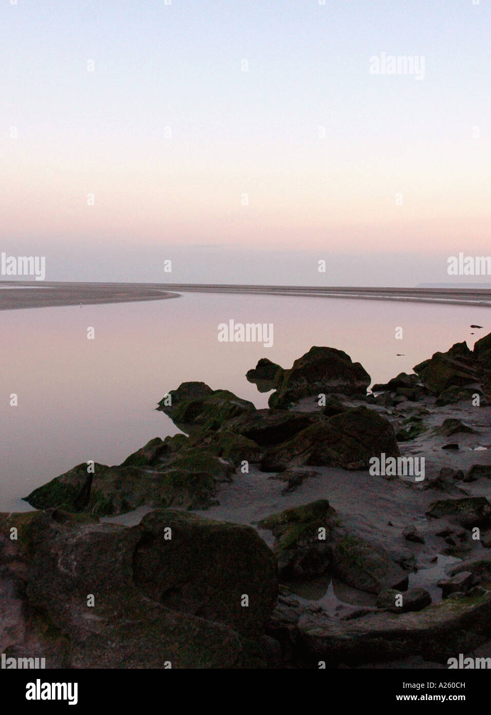 Blick Mont Saint Michel Mount San St S Michael Englisch Kanal La Manche Wunder Normandie Normandie Westfrankreich Nordeuropa Stockfoto