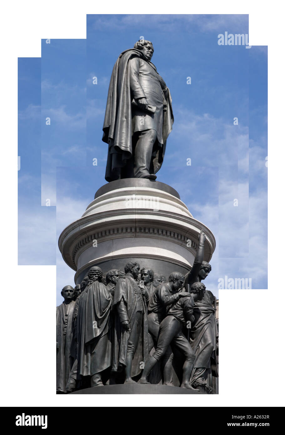Statue von Daniel O' Connell, der Befreier. Stockfoto