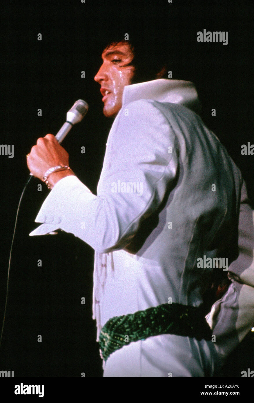 ELVIS PRESLEY in Las Vegas im August 1969 Stockfoto ELVIS PRESLEY in Las Vegas im August 1969 Stockfoto