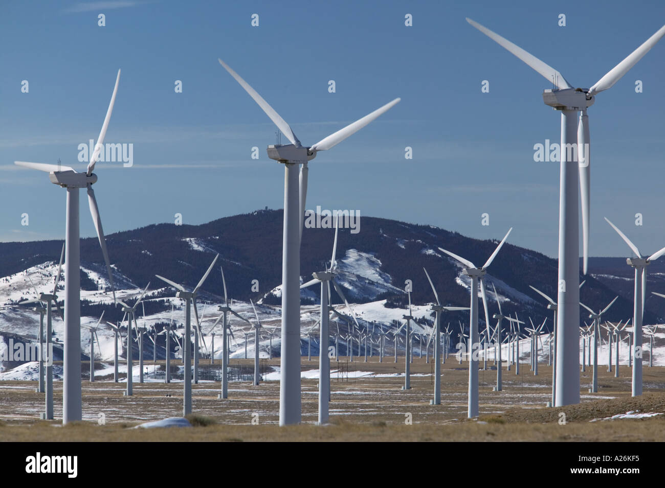 Foote Creek Whyoming Wind Generation Website Stockfoto