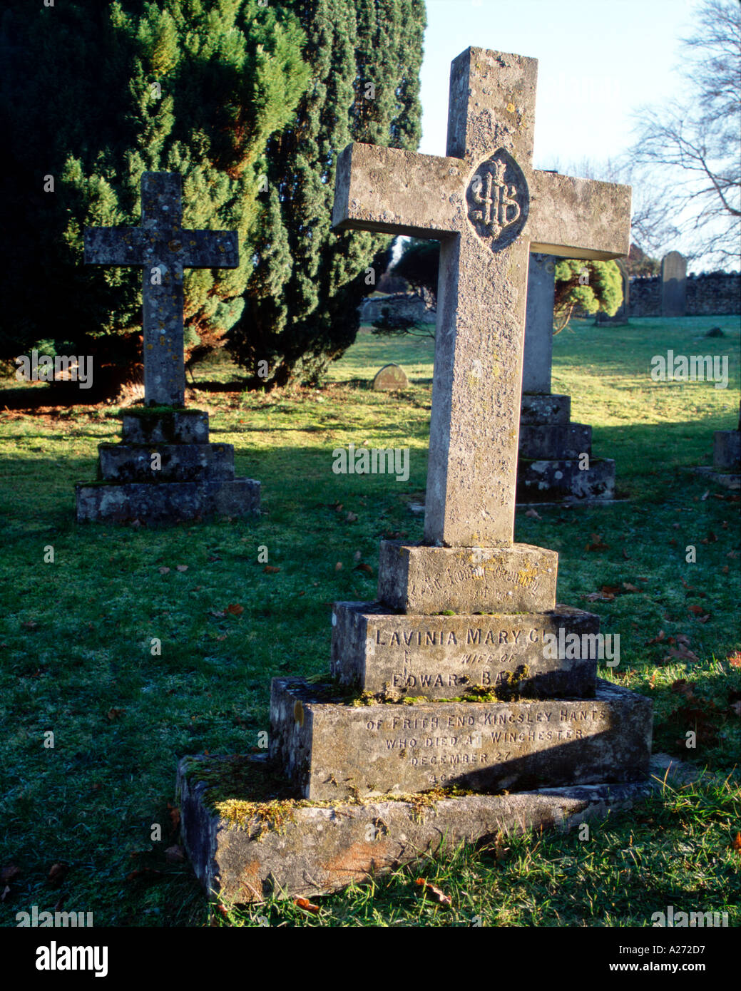 Englische Gottesacker in Churt Surrey UK England Großbritannien Europa EU-Vereinigtes Königreich Stockfoto