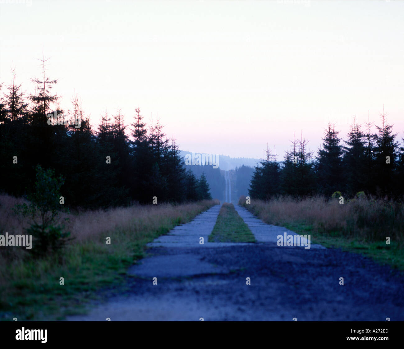 Stillgelegten Military Road Nr. Jizerka Strecken Hory nördlichen Tschechien Tschechische Republik Eu Europa Stockfoto
