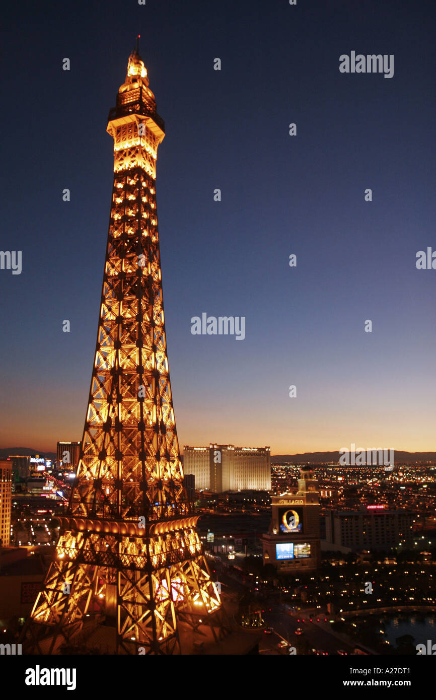 Eiffel Tower Paris Hotel und Casino Las Vegas Nevada USA Stockfoto