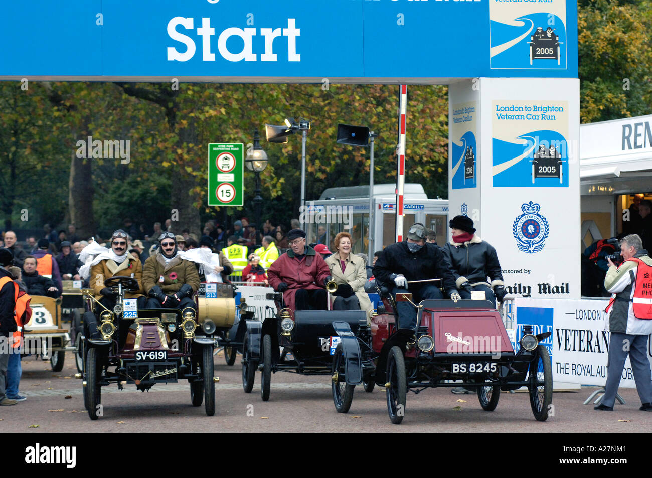 London to Brighton Run Start 2005 Stockfoto