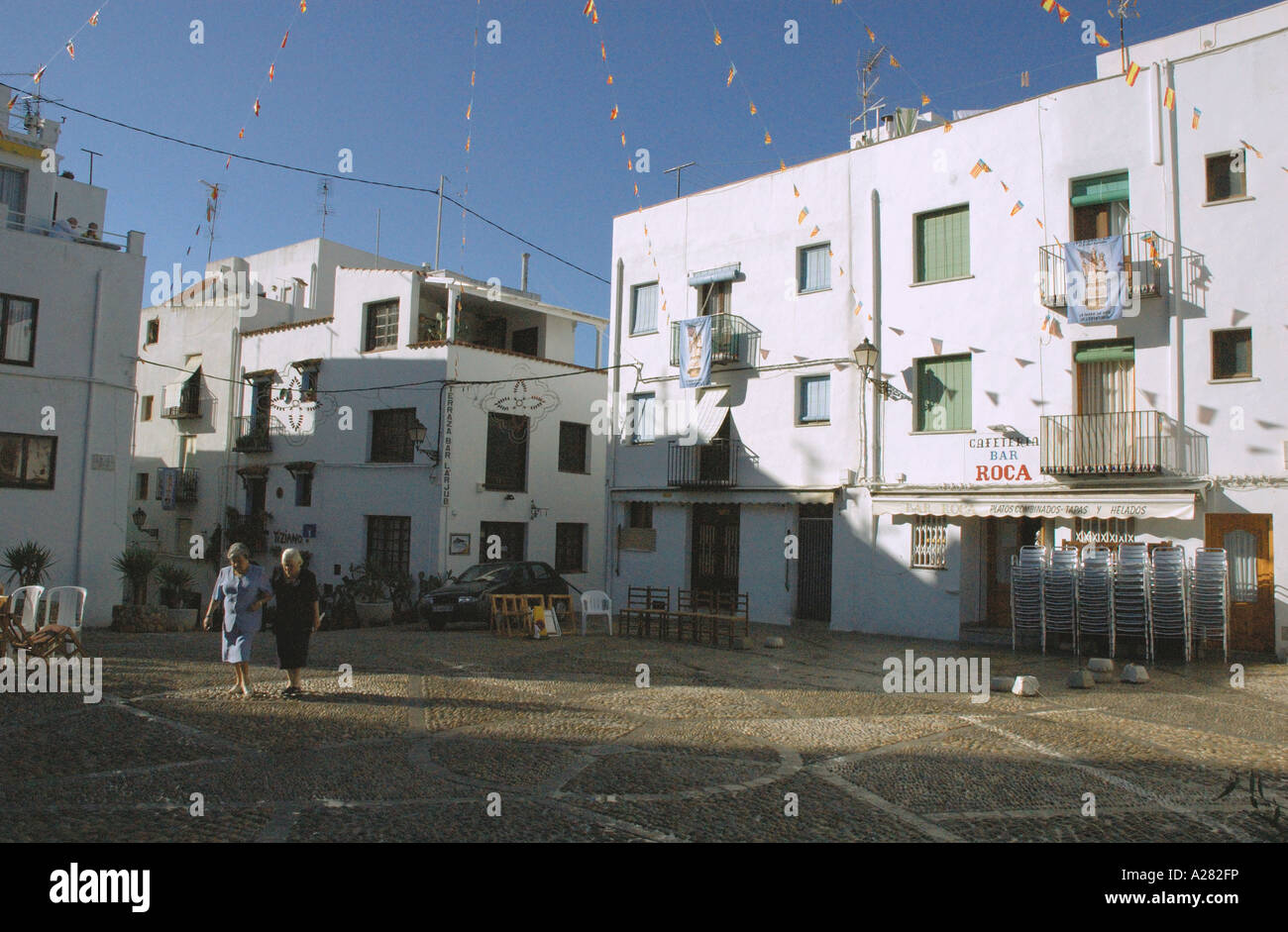 Peñiscola Castellón Comunitat Comunidad Valenciana Costa del Azahar España Spanien spanische Iberia iberischen Halbinsel Europa Stockfoto