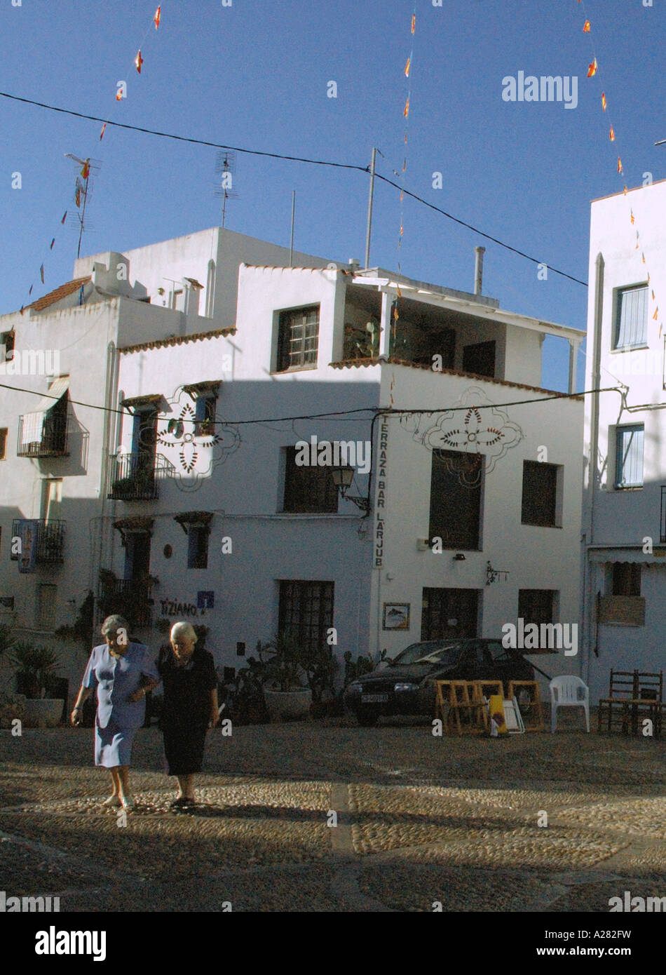 Peñiscola Castellón Comunitat Comunidad Valenciana Costa del Azahar España Spanien spanische Iberia iberischen Halbinsel Europa Stockfoto