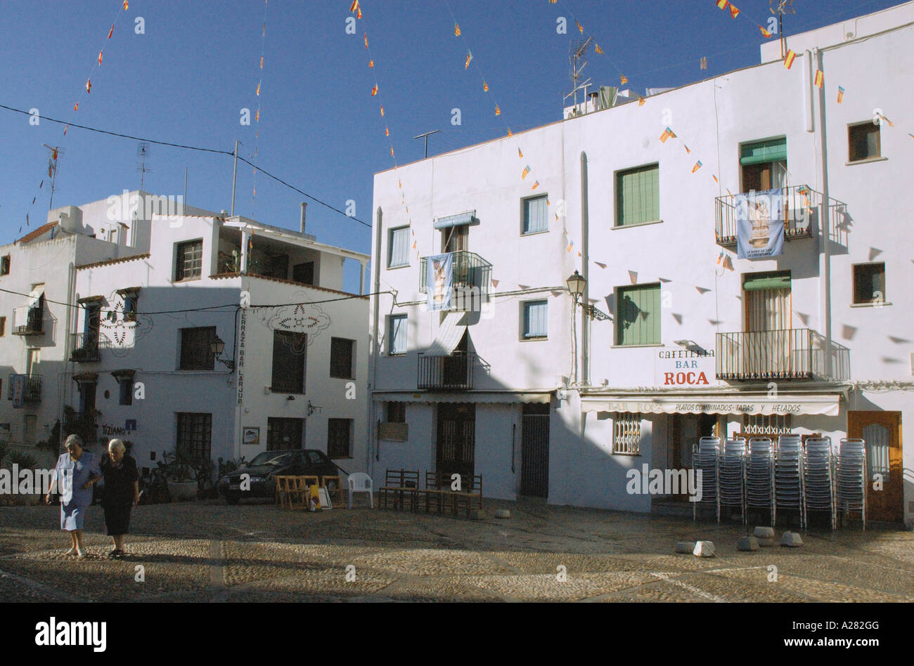 Peñiscola Castellón Comunitat Comunidad Valenciana Costa del Azahar España Spanien spanische Iberia iberischen Halbinsel Europa Stockfoto