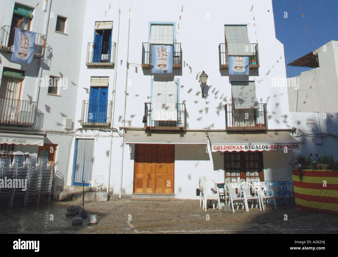 Peñiscola Castellón Comunitat Comunidad Valenciana Costa del Azahar España Spanien spanische Iberia iberischen Halbinsel Europa Stockfoto
